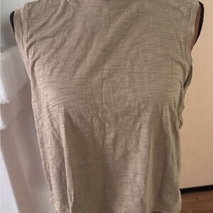 Athleta Women's Sleeveless Beige Muscle Tee good condition medium.